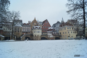 Foto der Innerebrücke im Schnee